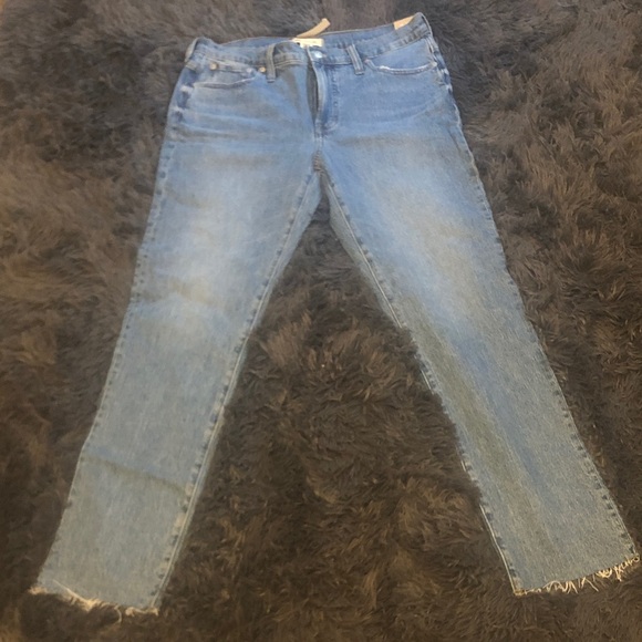 Madewell Women's Straight Leg Blue Jeans - Picture 6 of 11